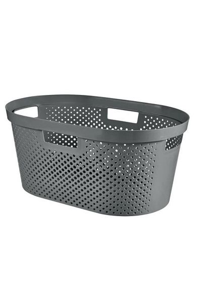 CURVER Cos rufe, 4 manere, plastic, antracit, 40 L, 59x39x27 cm, Infinity Recycled,