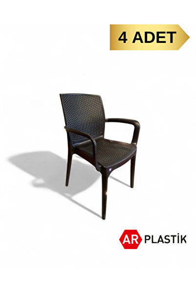 AR PLASTİK Maya Bahçe Sandayesi 4 Adet, Balkon Sandalyesi, Bahçe Sandalyesi, ...