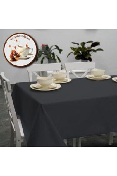 Ralex Anti-stain Tablecloth 100% Cotton 160 x 320 cm, Black