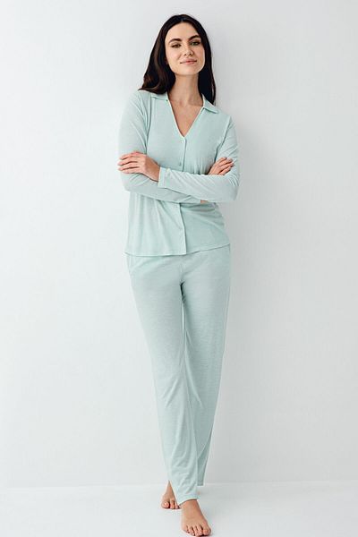 Pierre Cardin Women's Green Pajama Set