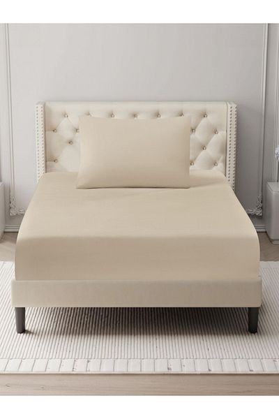 Donetella Fitted Sheet Set – 120x200 cm Single Size, 1 Sheet + 2 Pillowcases, 35 cm Deep Pocket