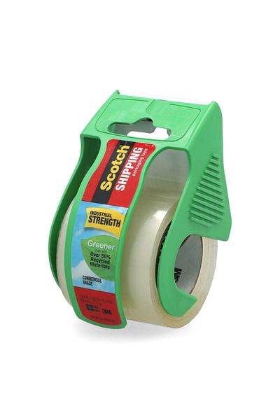 Scotch Greener Commercial Grade Packaging Tape with Dispenser 48mm x 17.7m
