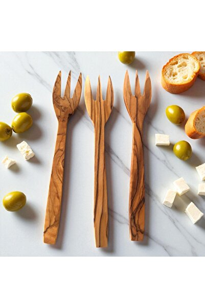 kılıç ahşap CNC & LAZER Ahşap Çatal - Çatal - Tahta Çatal - Zeytin Ağacından ...