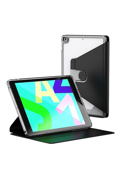 Rao Case Compatible with iPad 10.2 2019/2020/2021, Crystal Vision, U28, Premium Lexgard, Pitch Black