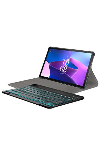 Rao Smart Cover with Keyboard for Lenovo Tab M10 3rd Gen TB328FU/TB328XU, CozyTab Case, G55, Silicone, P