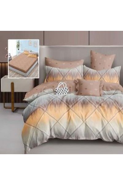 Ralex Double Bed Linen Finet Cotton 6 Pieces with Mattress Cover 160x200 or 180x200 cm, Duvet Cover 200x23