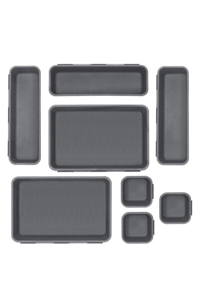 SERSIMO Οργανωτής συρταριών κουζίνας, 8 τεμάχια, γκρι