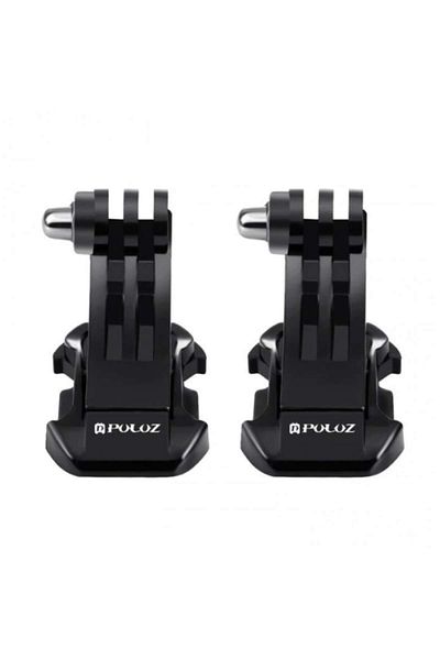 Rao Set 2 suporturi tip J-Hook pentru camere video sport, compatibilitate universală, culoare neagră