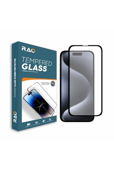 Rao Glass Film for Xiaomi Poco X6 Pro, Full Contact, Hard Glass, Black-Transparent