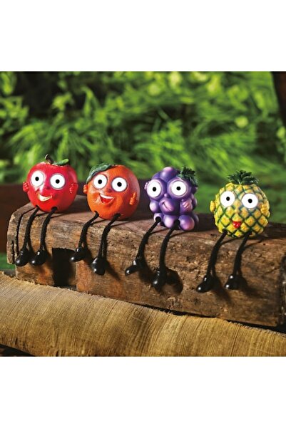 Primlife Lampa Fructe solare cu picioare set, 4 tipuri, 2 LED-uri albe, 8x17 cm