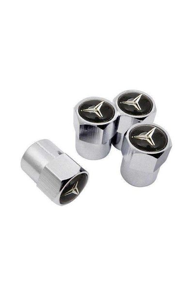 OEM Set 4 chrome Mercedes caps for valve vents