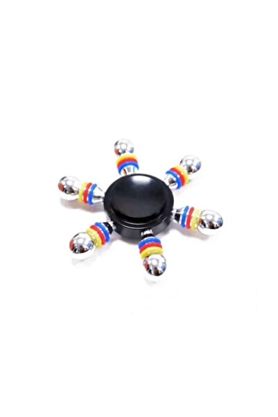 Rao Jucărie interactivă de relaxare, Fidget Spinner metalic, negru