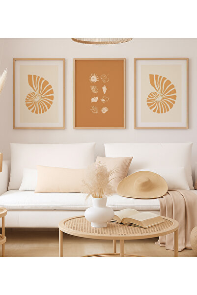 VOBA STORE SET DE MASA MDF CU VIZUALIZARE CADRU SCANDINAVIAN DE 3 PIESE-73