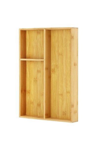 SERSIMO Organizator tacamuri si ustensile bucatarie, bambus, 40x30x5cm