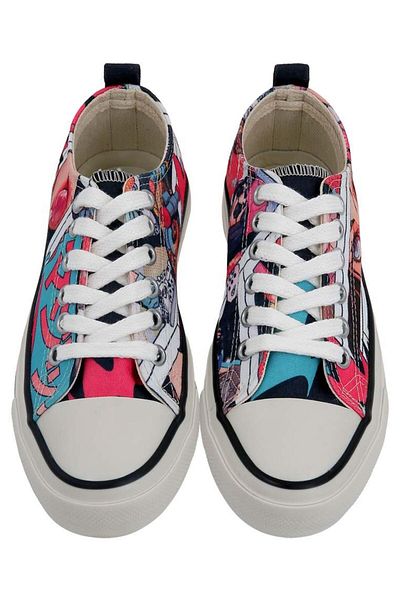 Dogo Women's Vegan Multicolor Sneakers - Lollipop Riot Design
