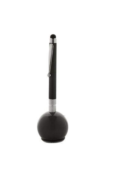 Rao Stylus Pen universal, cu varf de pix, clips si suport pentru birou, culoare neagra