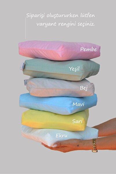 moonzy - minimalist & cozy Kare Piercing Yastığı – Yıkanabilir Kılıflı Pamukl...