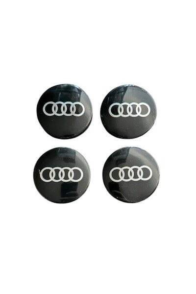 Audi Set 4 capace roti 57mm exterior, 54mm interior Negre compatibil/inlocuit...