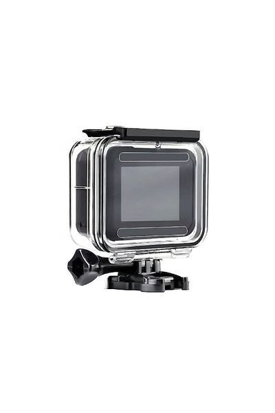 Rao Husă de protecție subacvatică compatibilă cu GoPro Hero 8, suportă scufundări până la 40 m, neagră-transparentă