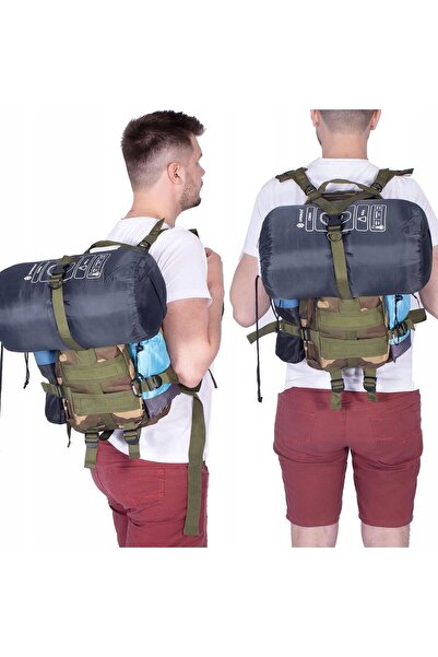 Springos Tactical backpack/backpack, 4 compartments, Survival model, camouflage, green and brown, 23x24x42 cm, Sprin