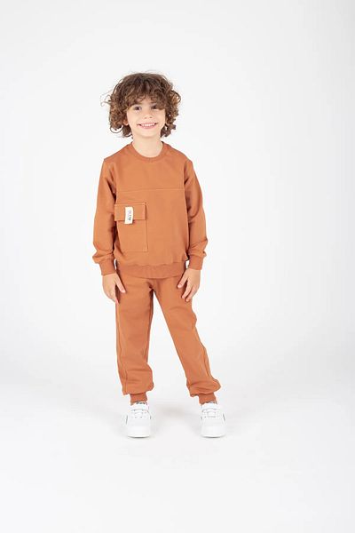 monny Pafim 18 luni - 5 ani Set de trening pentru băiat din bumbac de iarnă sezonier Set casual din două piese