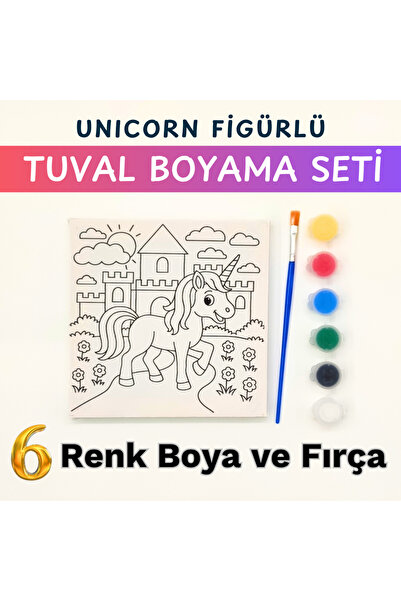 Dodo Montessori Minik Ressamlar İçin Tuval Seti – 6 Renk Su Bazlı Akrilik Boy...