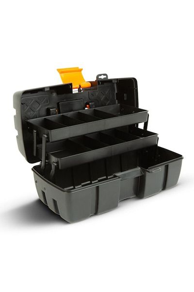 Primlife Foldable Tool Bag with Double Tray Plastic 31 X 18 X 14 Cm