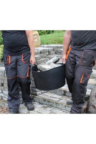 Mercaton Galeata pentru constructii, rotunda, flexibila, neagra, 55 L,