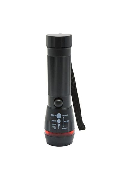Mercaton LED Flashlight, 70 lm, 3 x AAA, Non-Slip Handle, Adjustable Focus, 12 cm, Plastic, Black