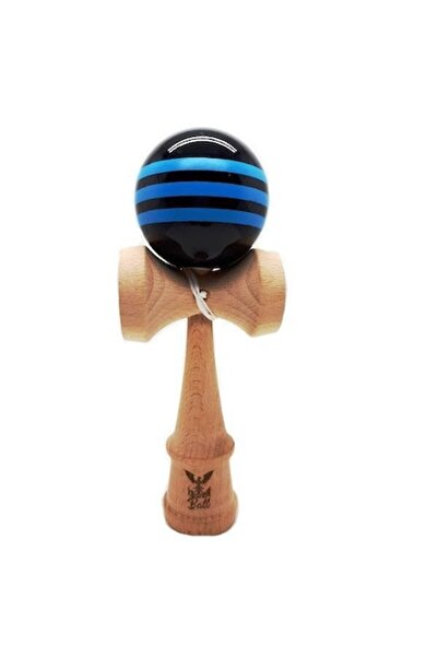 Primlife Kendama Ball Originala Stripe Bleu Lemn Fag Negru