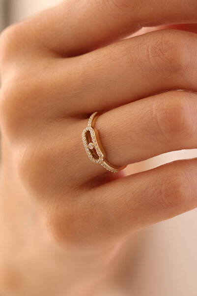 YAVUZ KUYUMCULUK 14 Ayar Altın Messika Yüzük