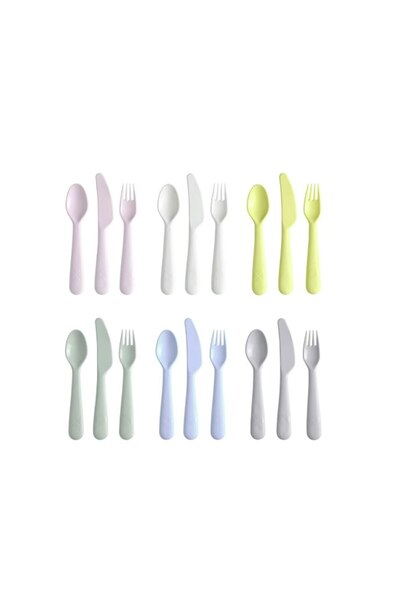 Rao Set of 18 reusable plastic cutlery, multi-colored