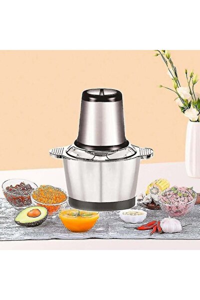 FOXMAG24 Electric chopper, with steel bowl, 2L capacity, 250W power, with sharp and durable blades