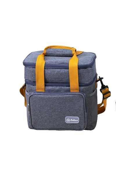 Primlife Geanta Termica, 2 Compartimente Separate, Multifunctionala, Impermeabila, Manere si Curea de Umar, 2