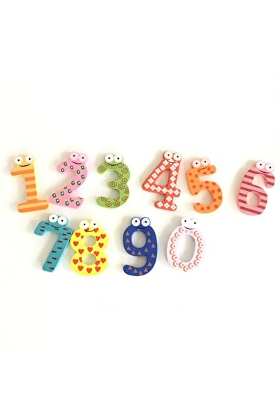 OEM Numere magnetice din lemn de la 0 la 9