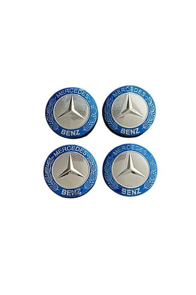 MERCEDES Set 4 capace roti 57mm exterior, 54mm interior Albastru