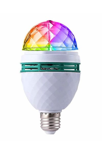Aptel Bec LED disco, E27, multicolor, 16×8 cm