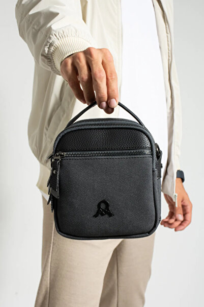 Mega & Polo Mega Polo Men's Canvas Hand-Held Crossbody Bag