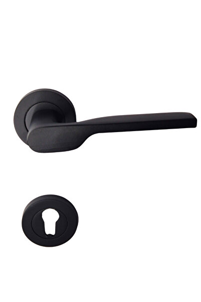 HOBİDABİ Sofia Black Yale Mâner exterior din oțel pentru uși față și spate cu set