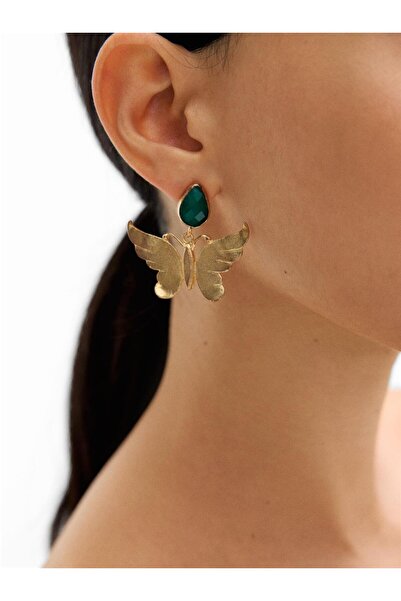 PARFOIS Taşlı Kelebek Küpe