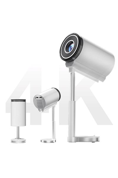 Generic جهاز عرض مزود بشبكة Wi-Fi، جهاز عرض سقف محمول، بدقة 4K Ultra