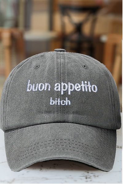 CAP BROS Buon Appetito (Good Appetite Baby) Embroidered Vintage Hat Cap