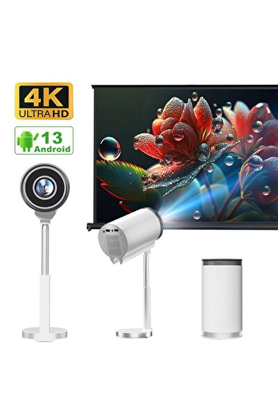 Generic Projector with Wi-Fi Portable Ceiling Projector, 4K Ultra