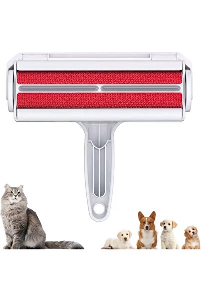 Flippy Animal Hair Roller, Flippy, with Handle, 19x19x6cm, White/Red