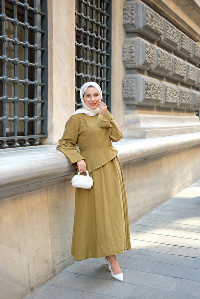 LOCCO Women's Skirt Suit Fat Green