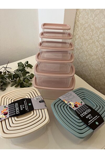 ByMisa Store 6-Piece Rectangular Food Safe Storage Container Refrigerator Organizer