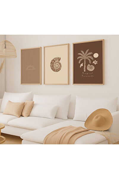 VOBA STORE SET DE TABLĂ MDF CU CADRU BOHEM DE 3 PIESE-75