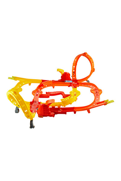 HOT WHEELS Hot Ones Turbo Oyun Parkuru ve 1:64 ölçekli 2 adet oyuncak araba JFH35