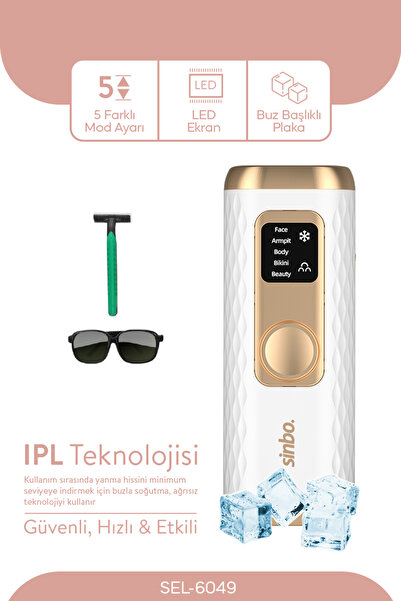 Sinbo SEL-6049 IPL Epilasyon Cihazı | Hassas Ciltler İçin Özel