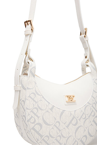 Pierre Cardin Monogram Weiße Damen Crossbody Tasche 05PO25Y2517